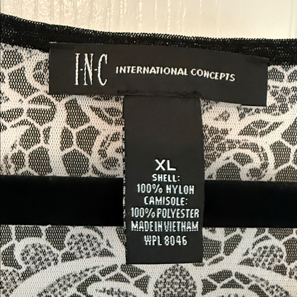 INC International Concepts Monochrome Lace Camisole - Picture 2 of 3